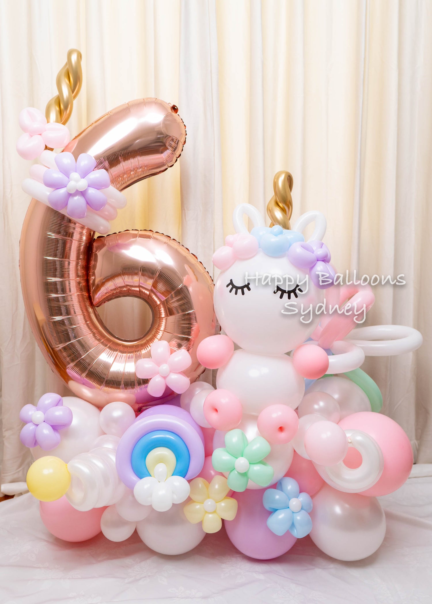 SKU-301011 Unicorn Birthday Number Balloon Set Unicorn