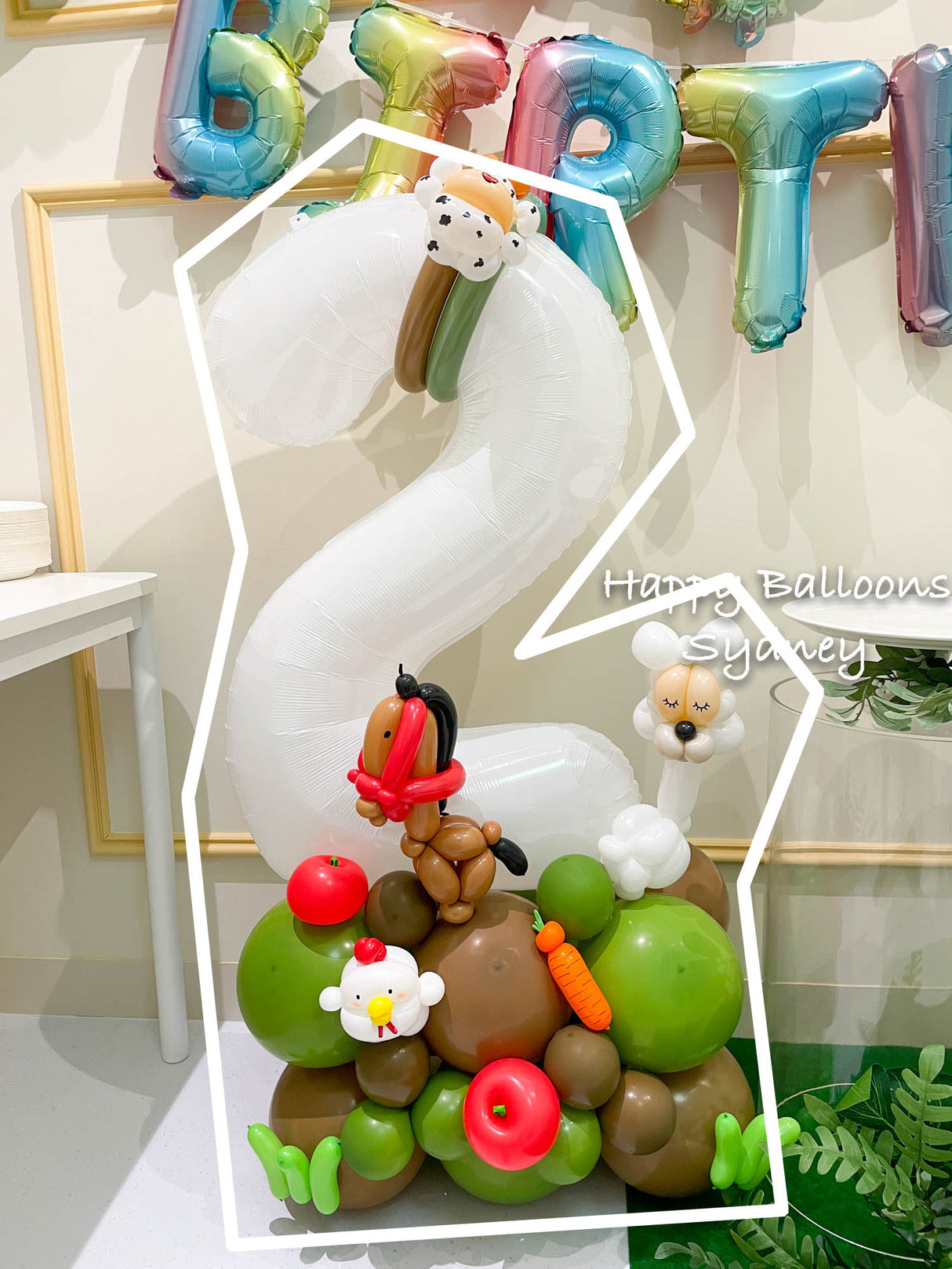 SKU-301013 Birthday Number Balloon Set Animal