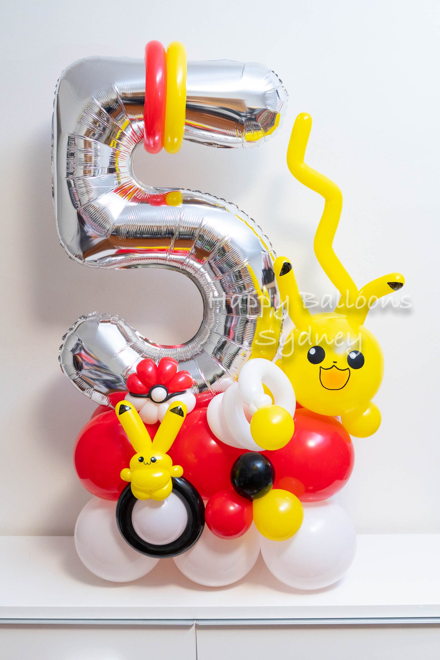 SKU-301014 Birthday Number Balloon Set Pikachu Pokemon