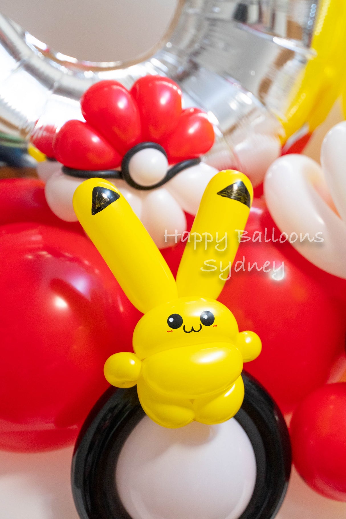 SKU-301014 Birthday Number Balloon Set Pikachu Pokemon