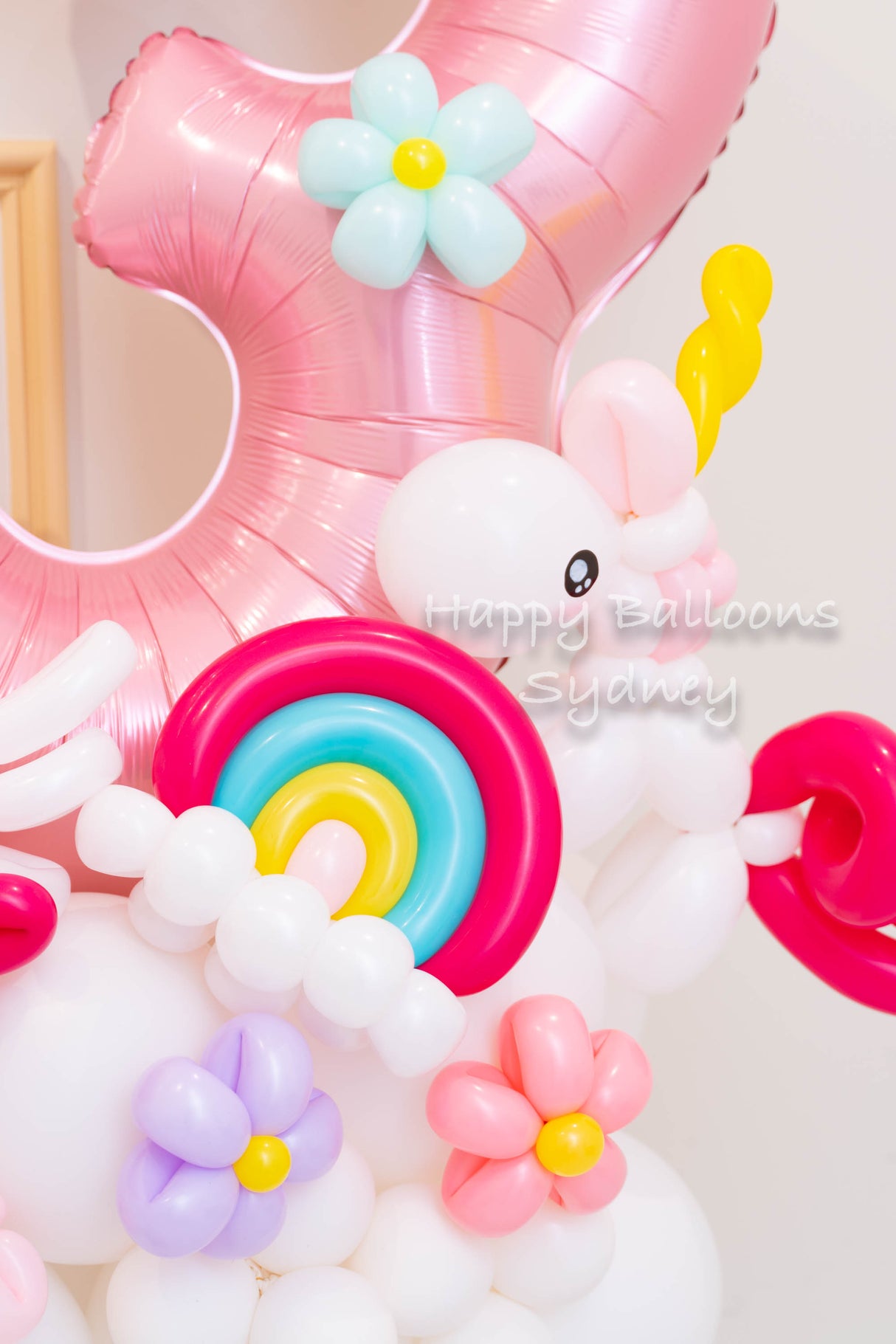 SKU-301021 Birthday Unicorn Number Balloon Set