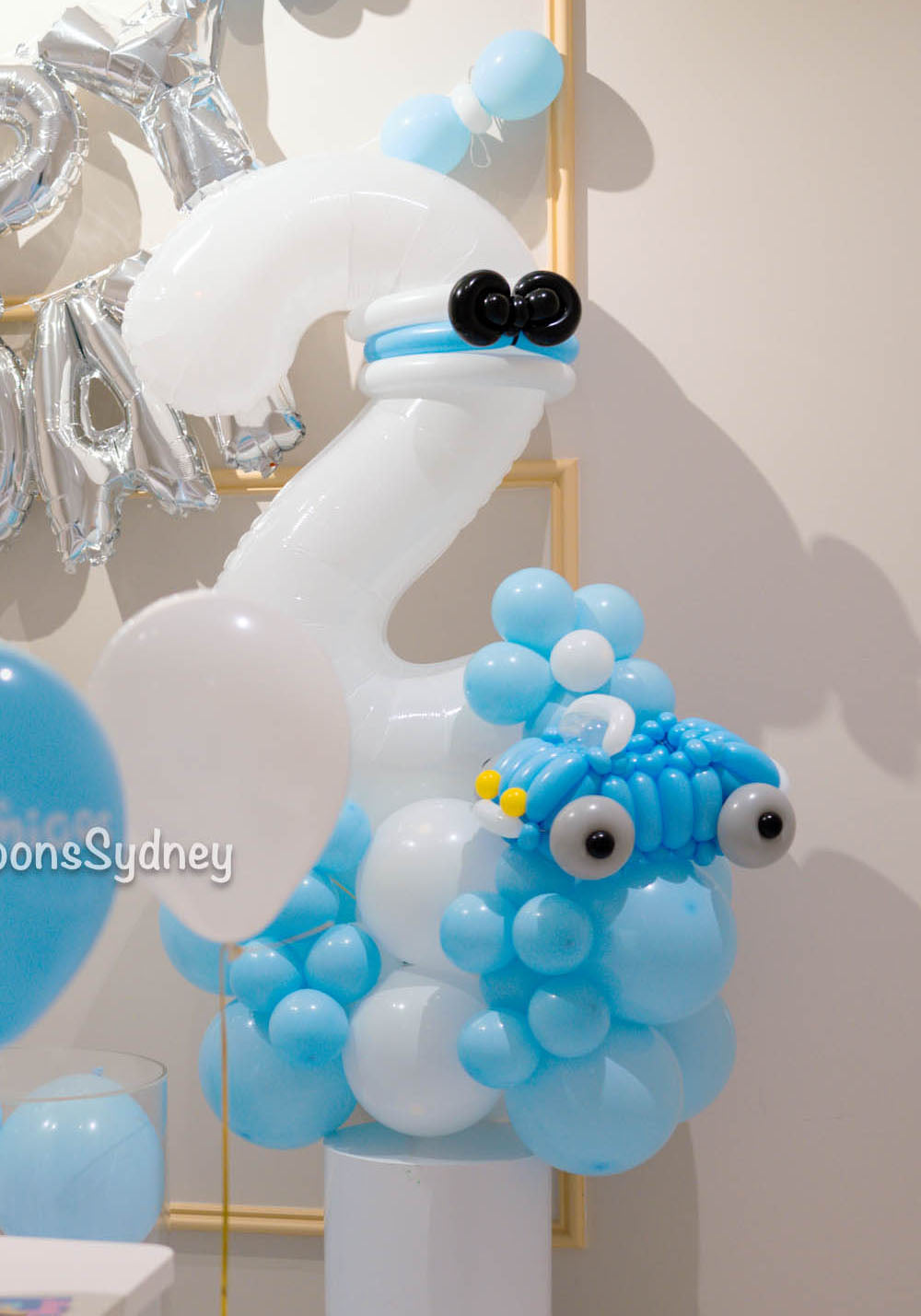 SKU-301019 Blue car Number Balloon Set