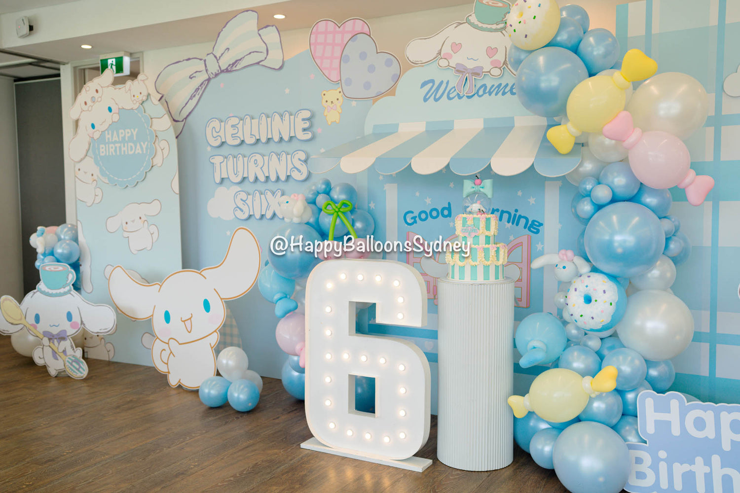 SKU-401012 Cinnamonroll Birthday Party decorations setup