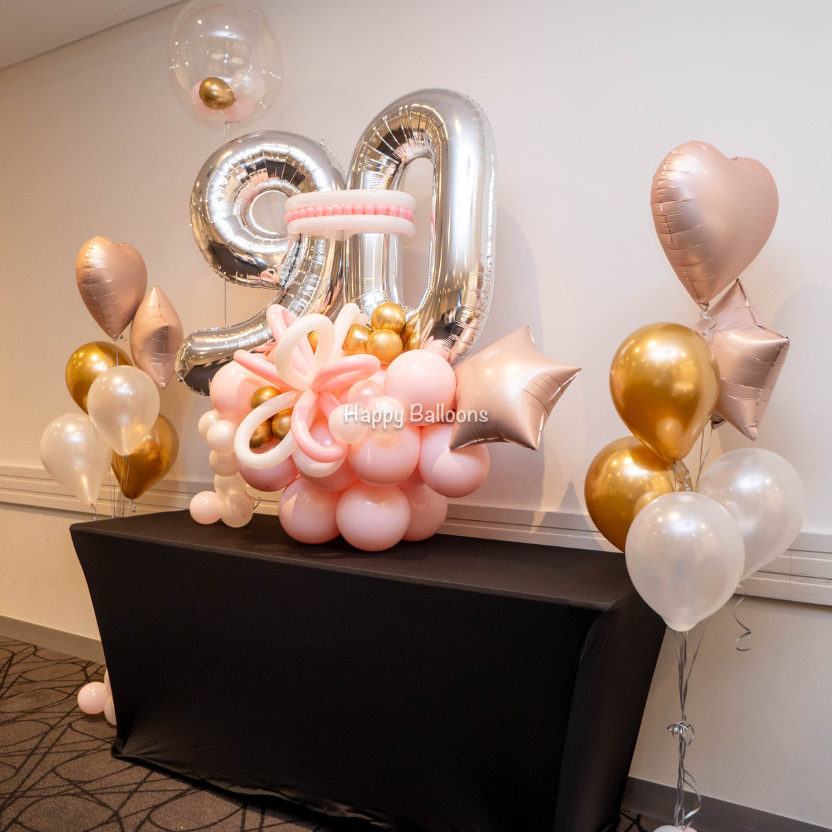 SKU-101033 Number Balloon + Helium Bouquets Combo Party Express