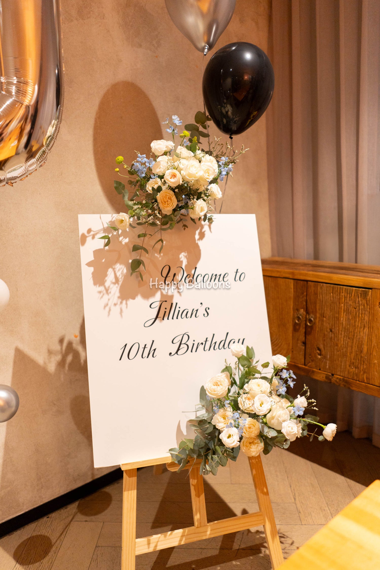 SKU-402015 Fresh flowers Welcome Board/Sign