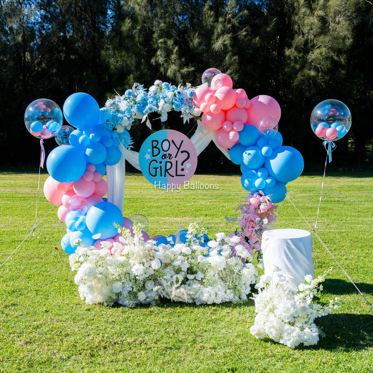 SKU-402013 Balloons and Flowers decorations for Gender Reveal