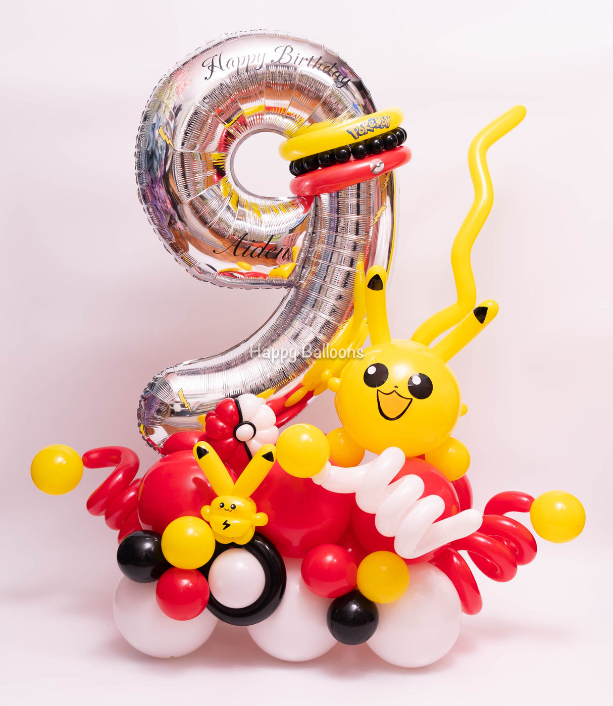 SKU-301014 Birthday Number Balloon Set Pikachu Pokemon