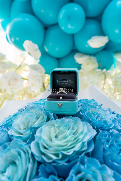 SKU-402016 Wedding/Proposal Balloons heart + Floral arrangements Combo