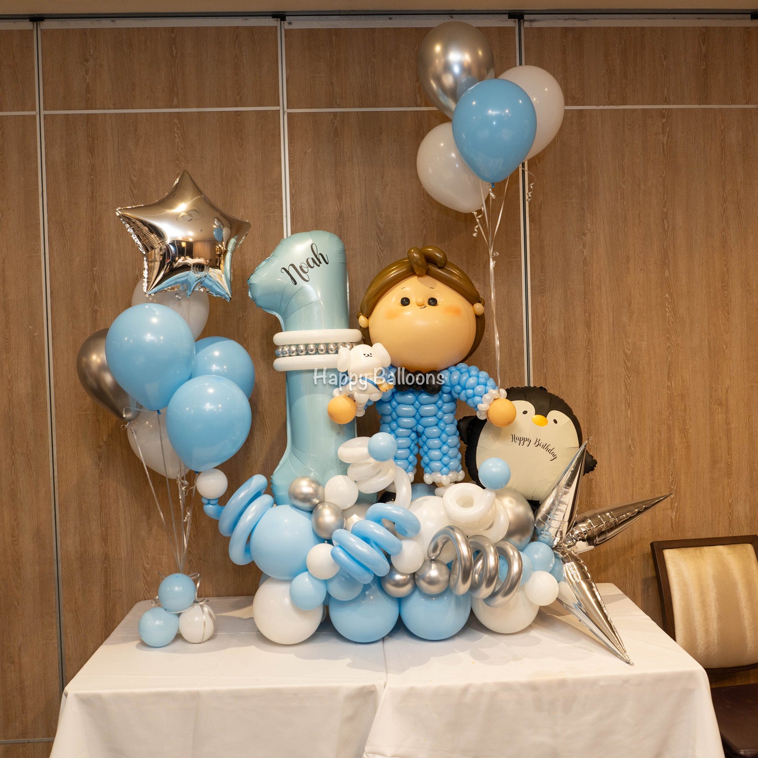 SKU-301048 Numbers Balloon Set for boy +Helium Balloons