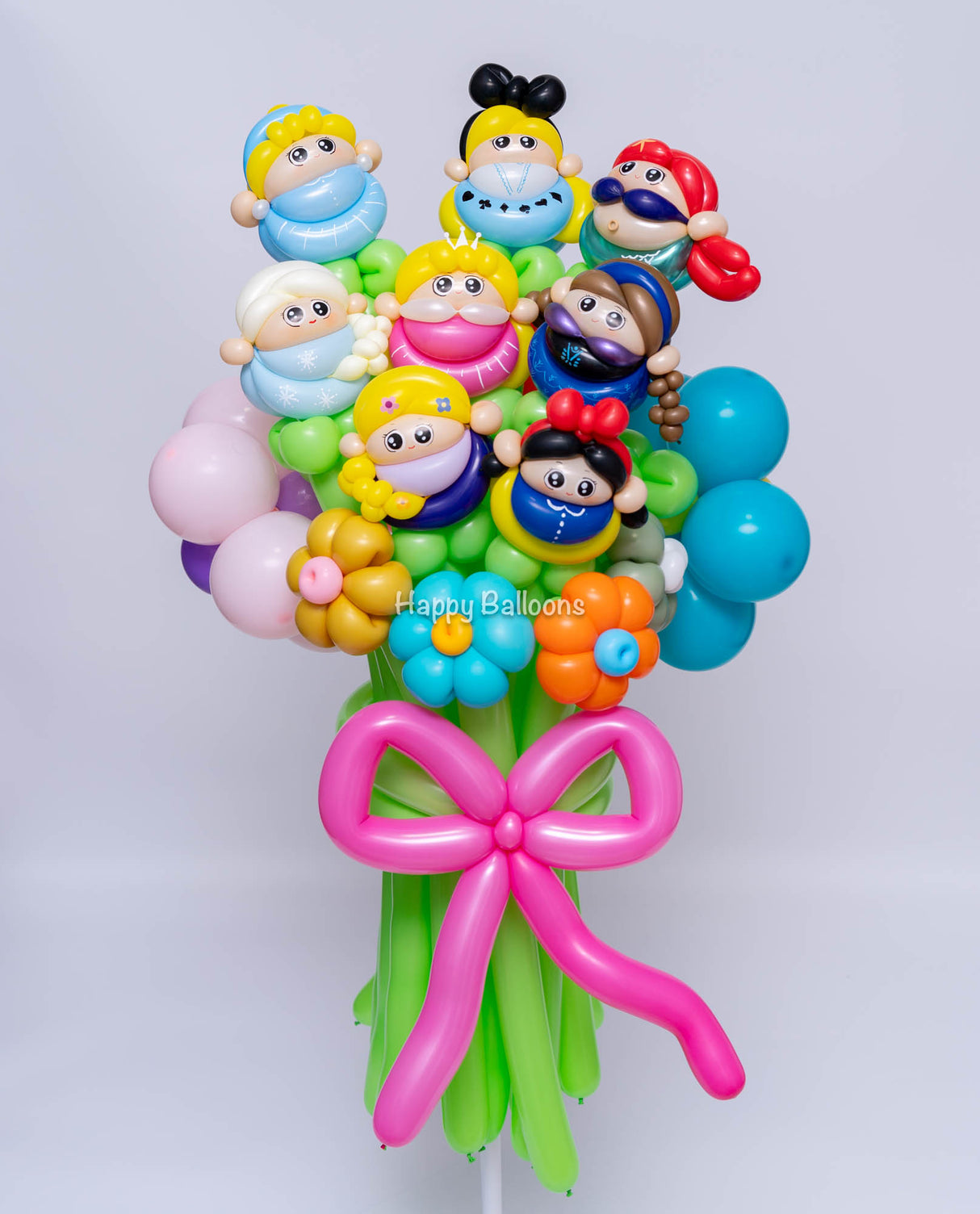 SKU-102034 Twisted Balloon Flowers Bouquet Pincess