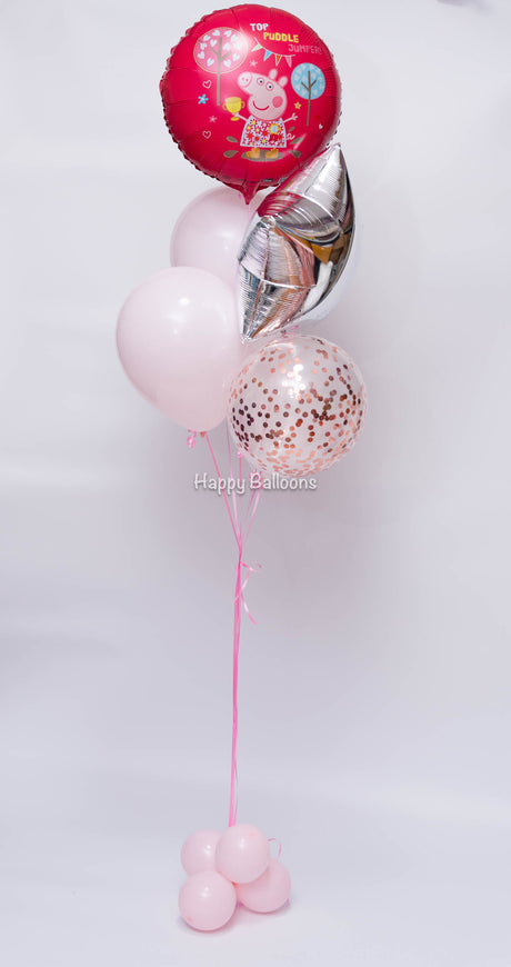 SKU-301046 Peppa Pig Numbers Balloon Set+Helium Balloons