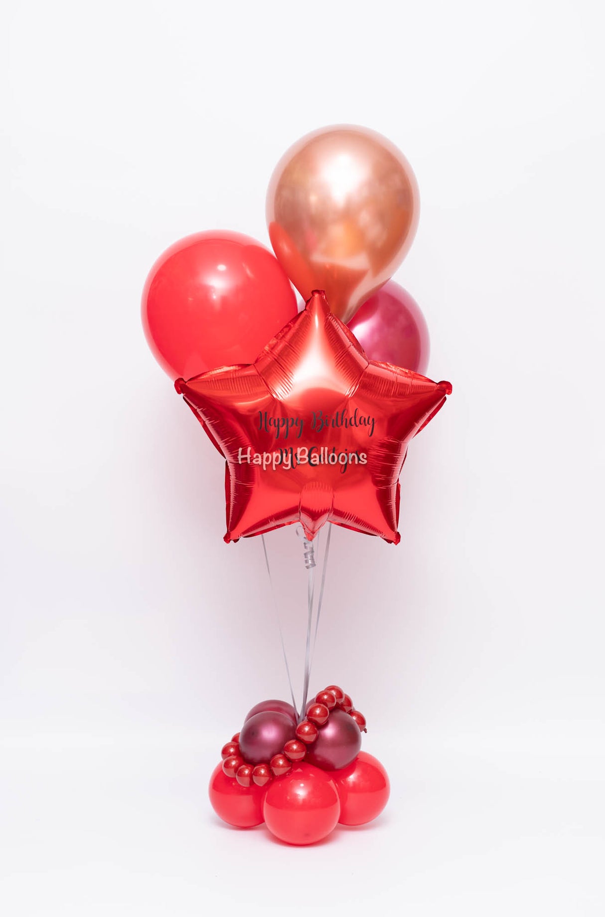 SKU-101020 Bunch of 3 Helium Balloons + Foil centrepiece