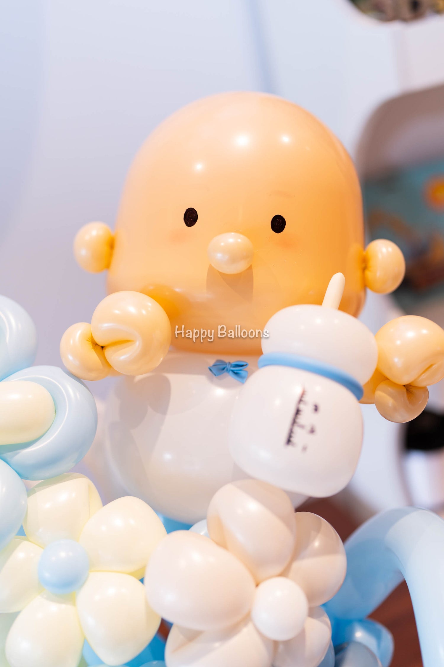 SKU-204002 Balloon baby and flowers gift bucket