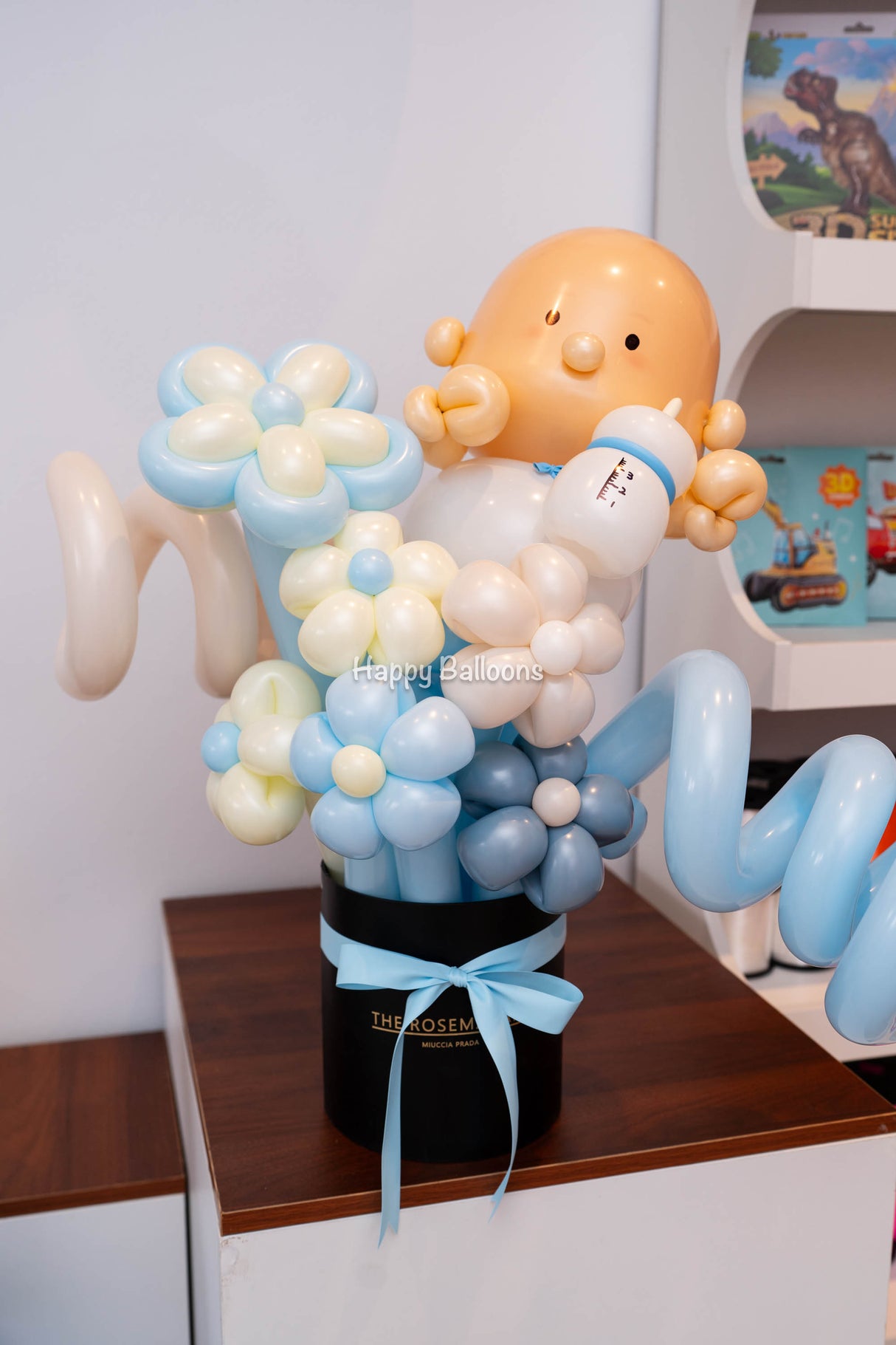 SKU-204002 Balloon baby and flowers gift bucket “Welcome Home”