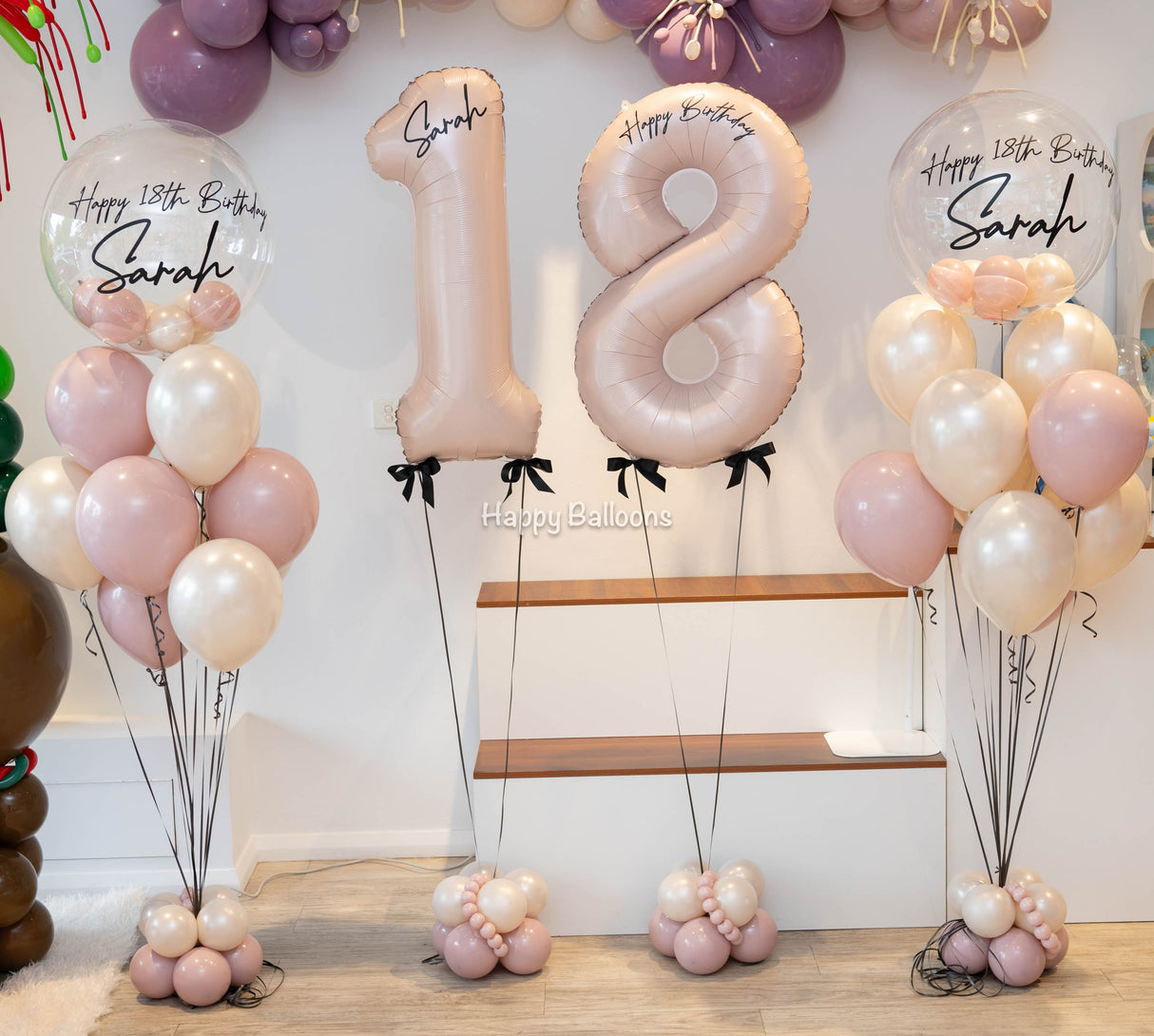 SKU-101026 18th Helium Balloon Bouquet set