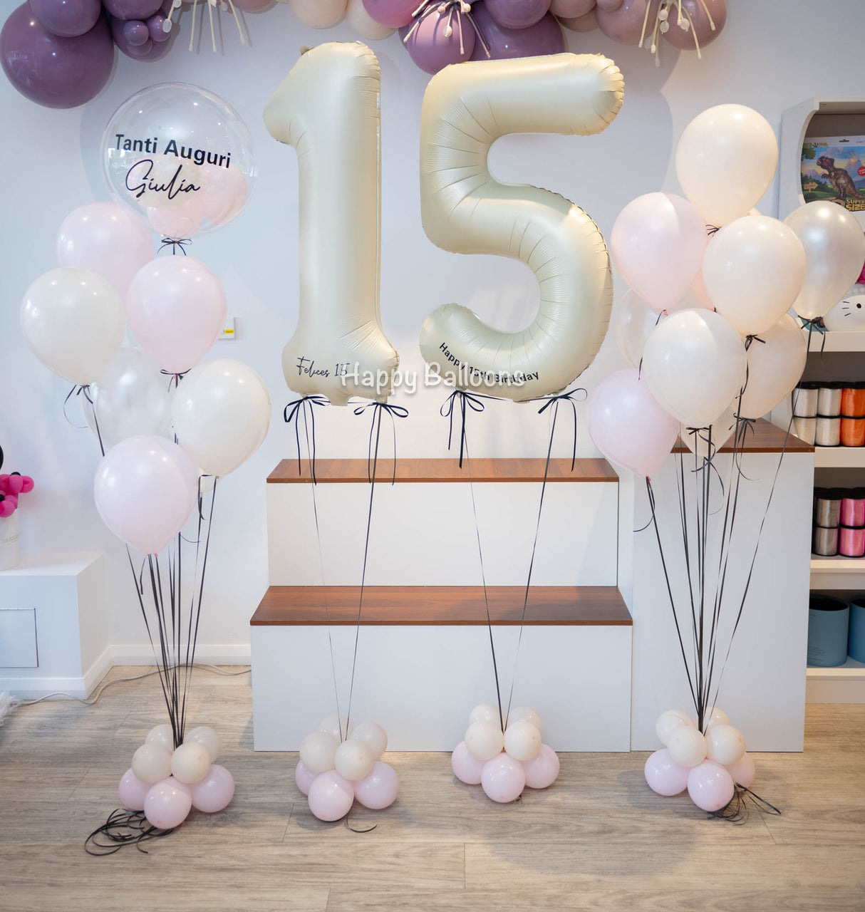 SKU-101039 Helium Balloon Bouquet Bundle Set (Number Display)