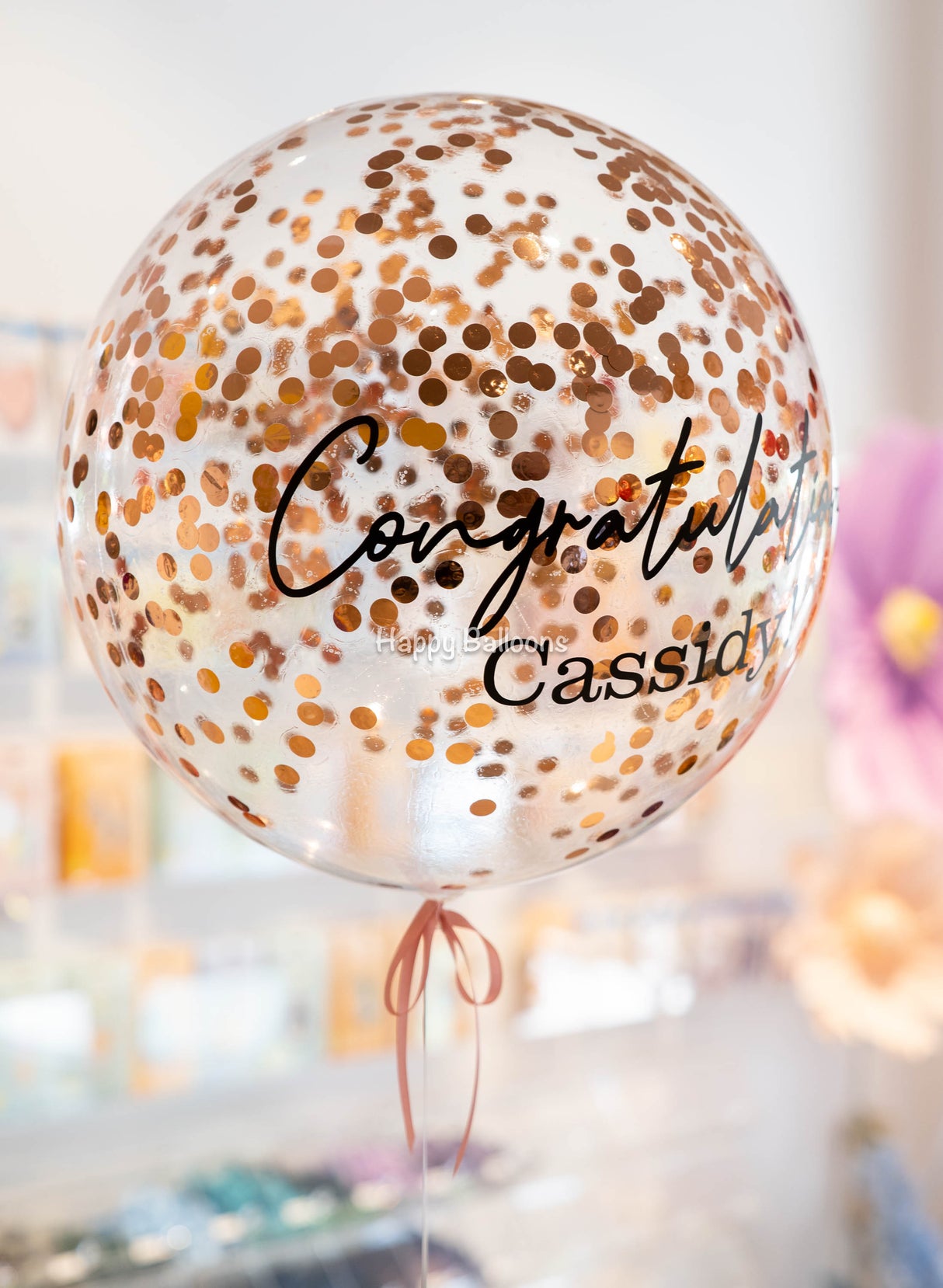 SKU-101015 18-Inch Helium-Filled Confetti Bubble Balloon