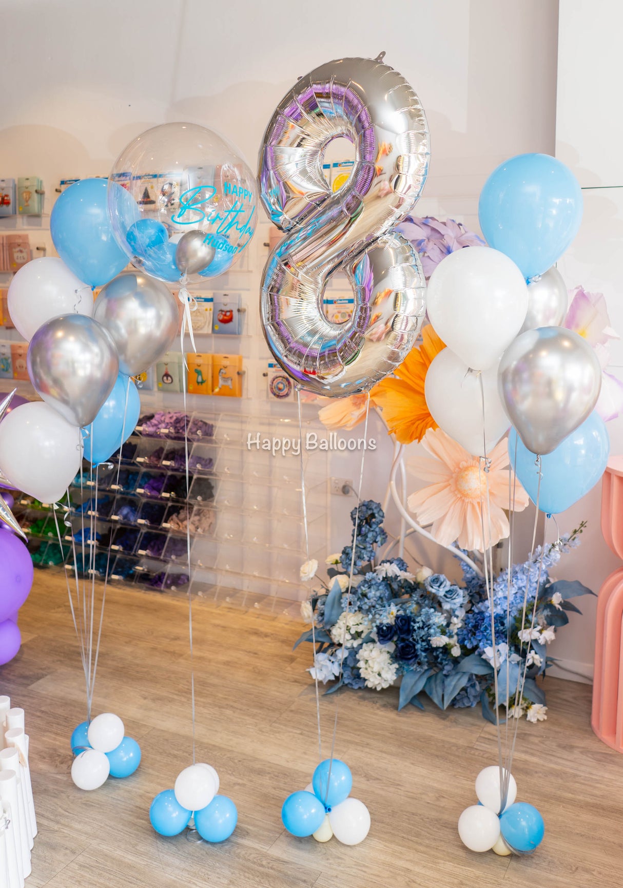 SKU-101021 Helium Balloons + Number Combo