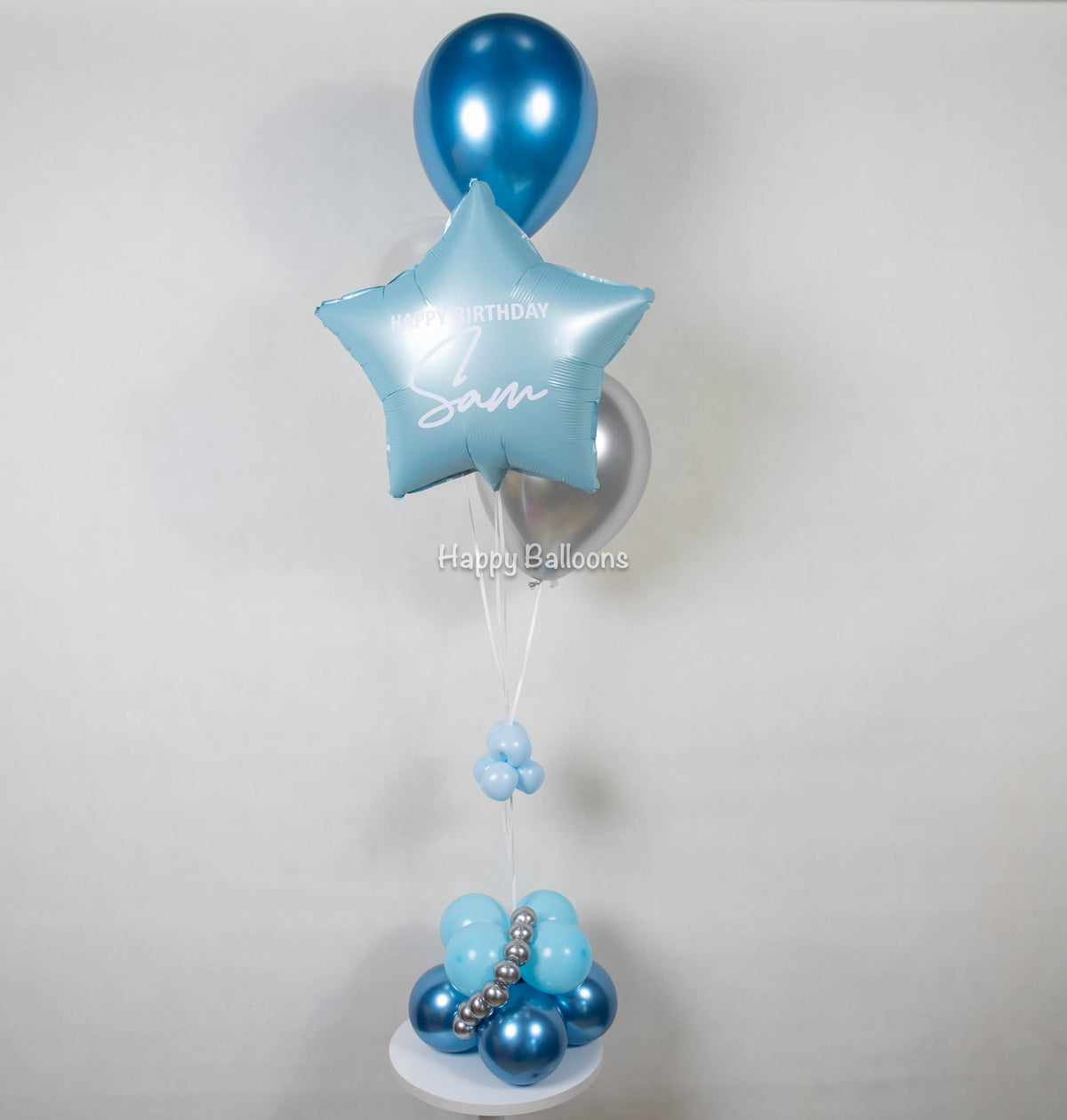 SKU-101019 3 Latex + Printed Foil Helium Balloon Table Centrepiece