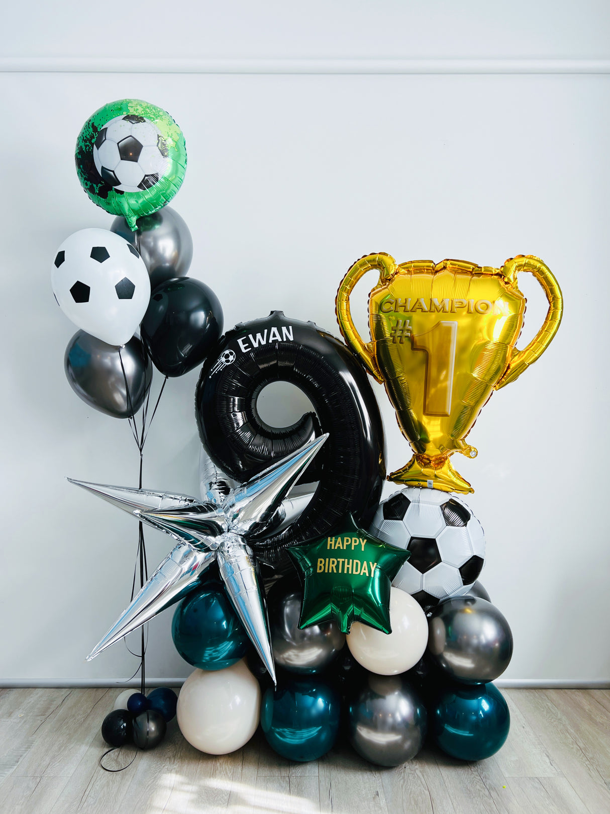 SKU-301035 Birthday Number Balloon Set Football Soccer