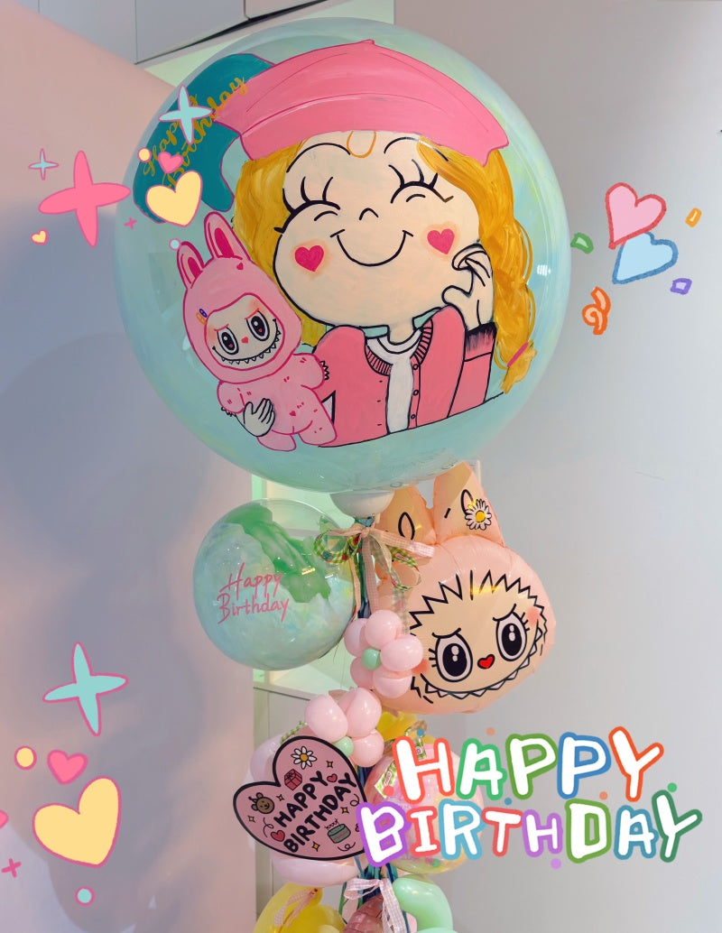 SKU-303008 Labubu Painted Balloon set