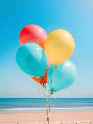 SKU-101001 Bunch of 5 Helium Balloons Bouquet