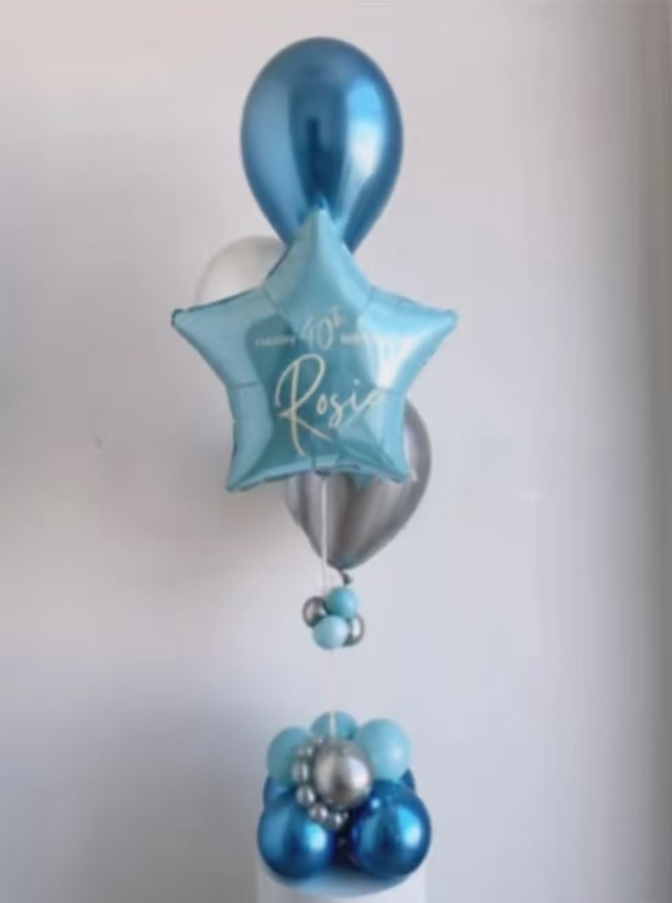 SKU-101019 Bunch of 3 Helium Balloons + Foil Set