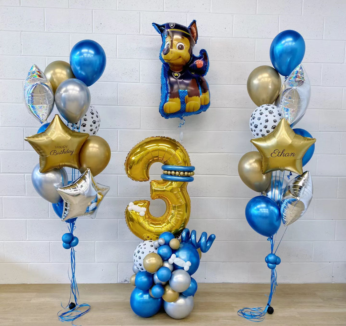 SKU-301030 Paw Patrol Birthday Number Balloon Set