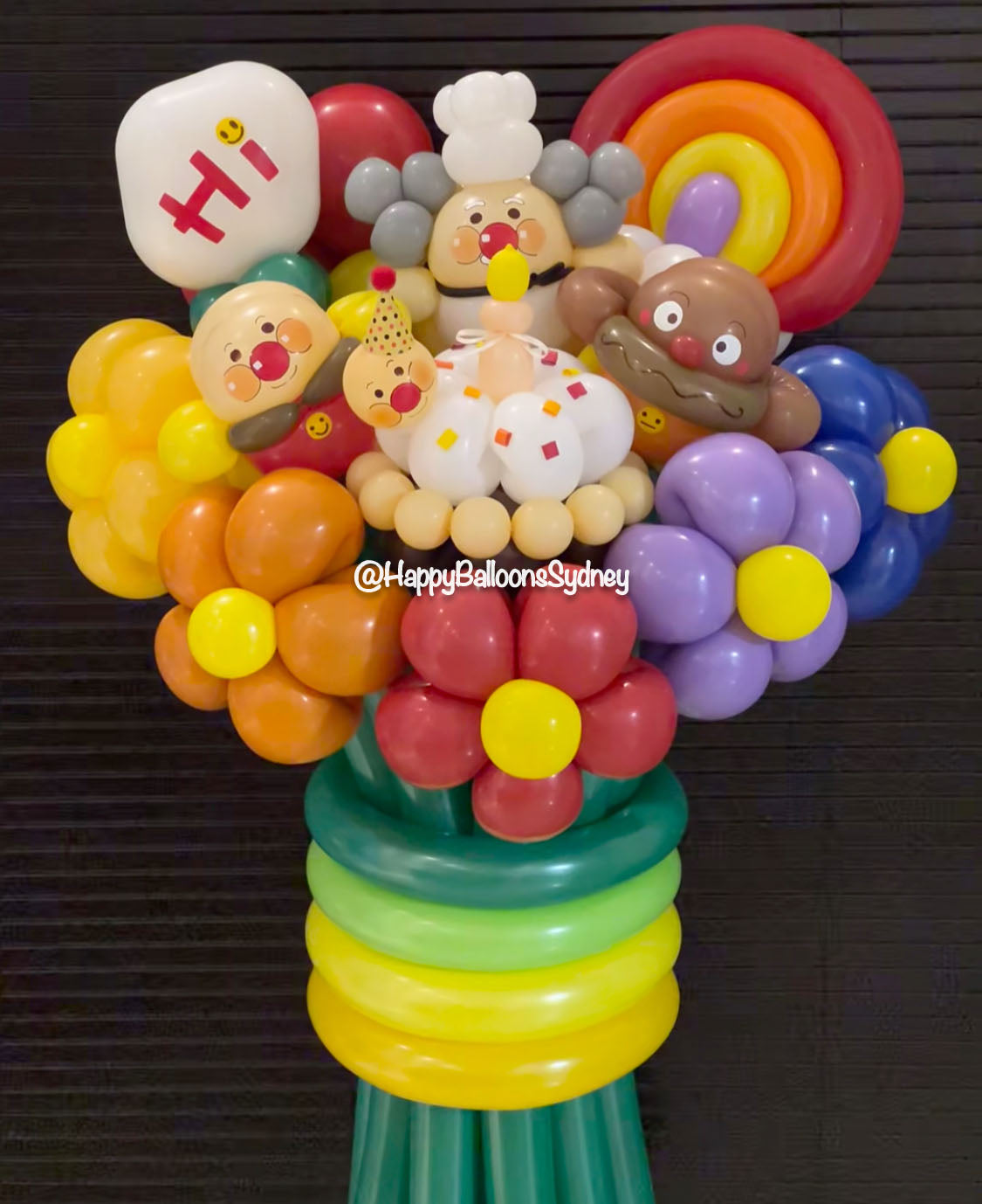SKU-102018 Twisted Balloon Flowers Bouquet