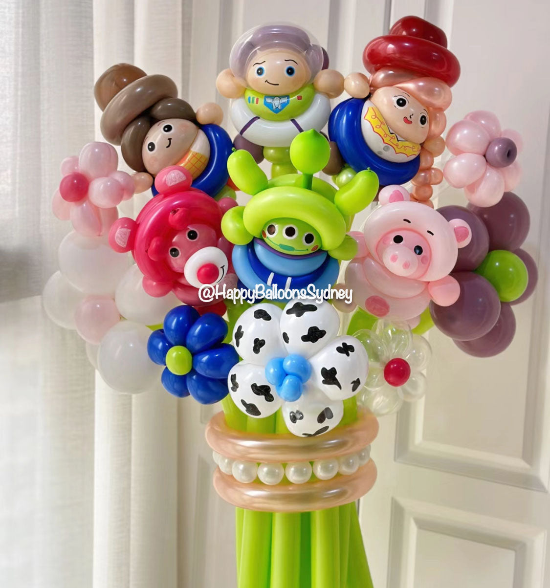 SKU-102012 Twisted Balloon Flowers Bouquet