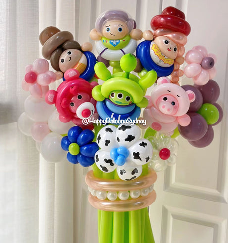 SKU-102012 Twisted Balloon Flowers Bouquet