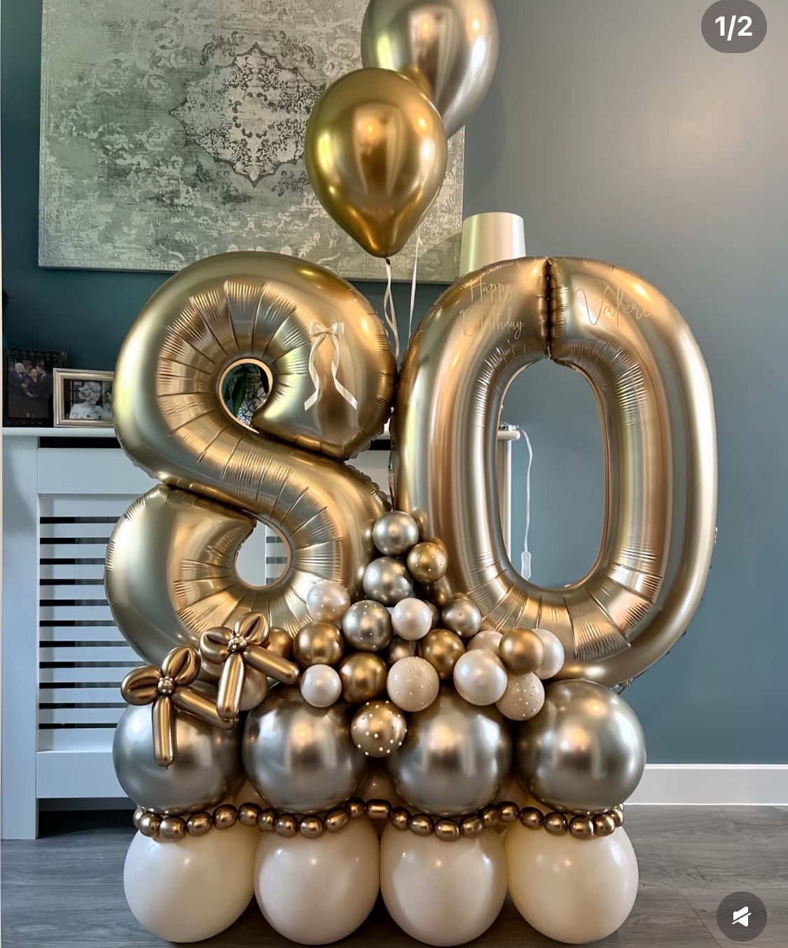 SKU-301028 Birthday Numbers Balloon Set+Helium Balloons