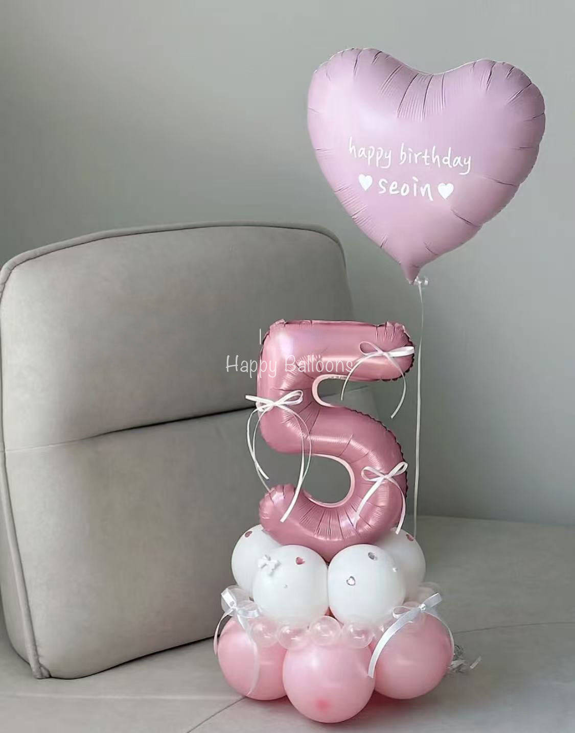 SKU-301041 Birthday small number set Helium balloon combo