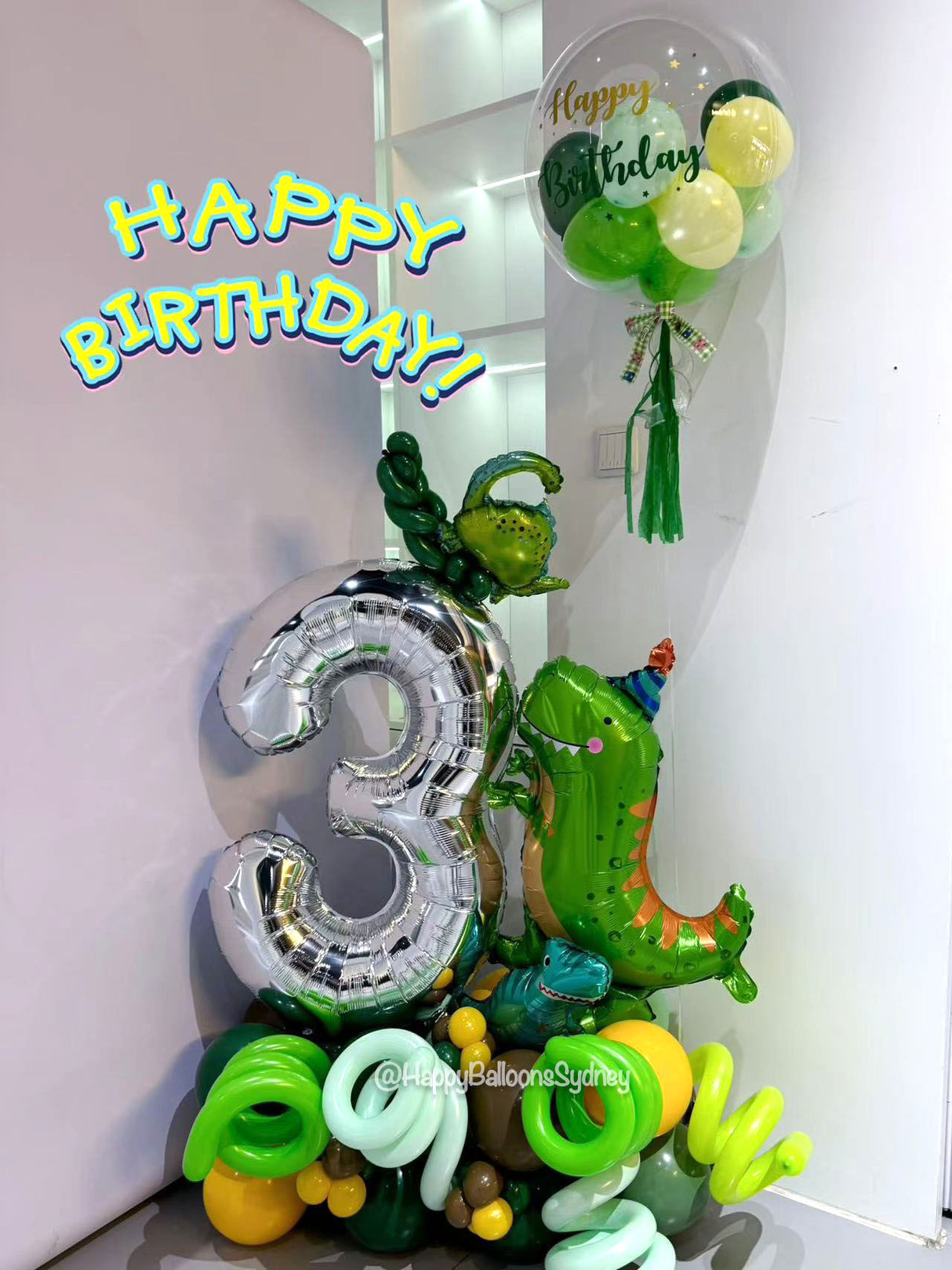 SKU-301036 Dinosaur Birthday Number Balloon Set