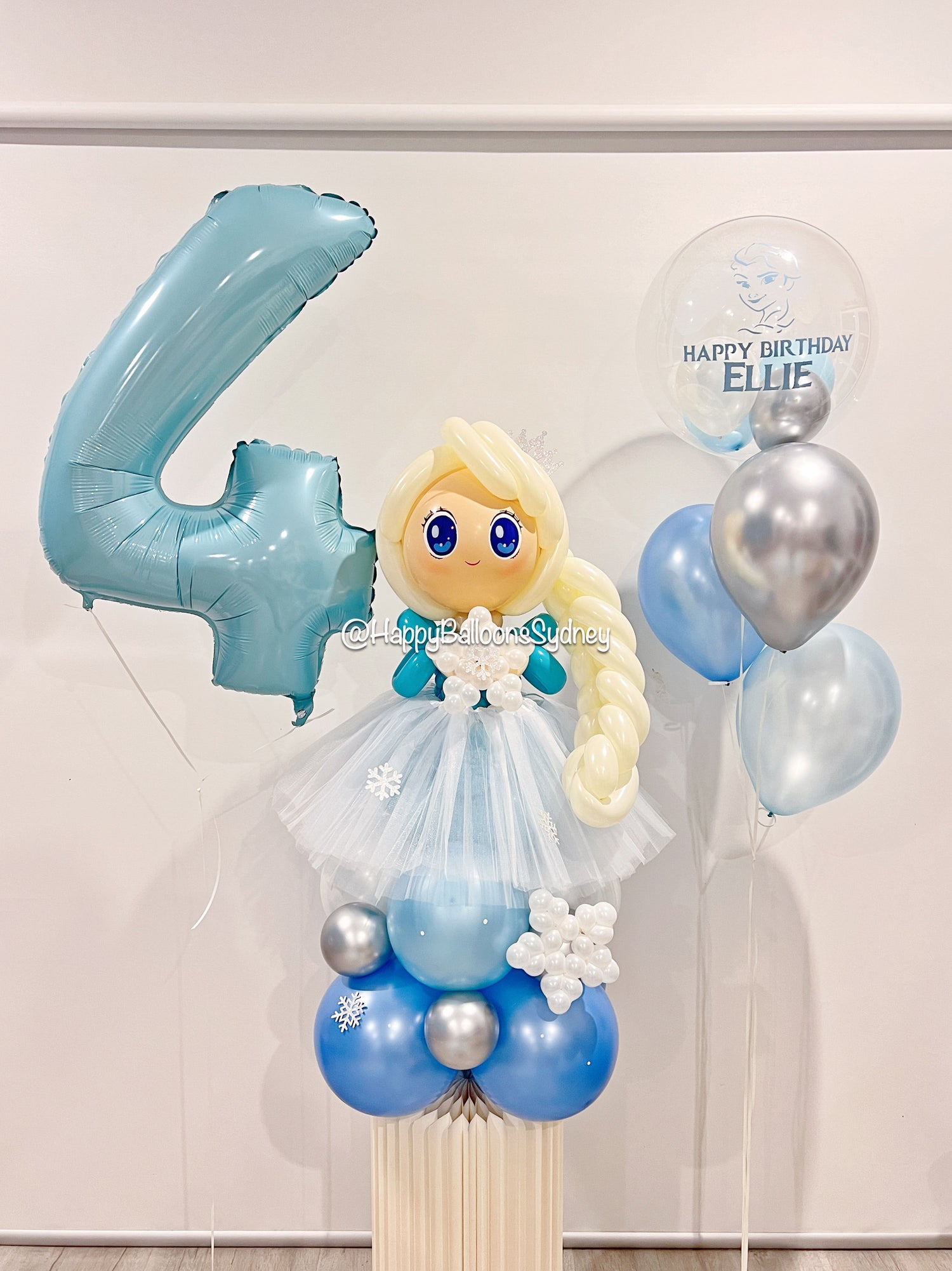 SKU-301003 Balloon Number + Helium Balloons Party Express Set Frozen Elsa