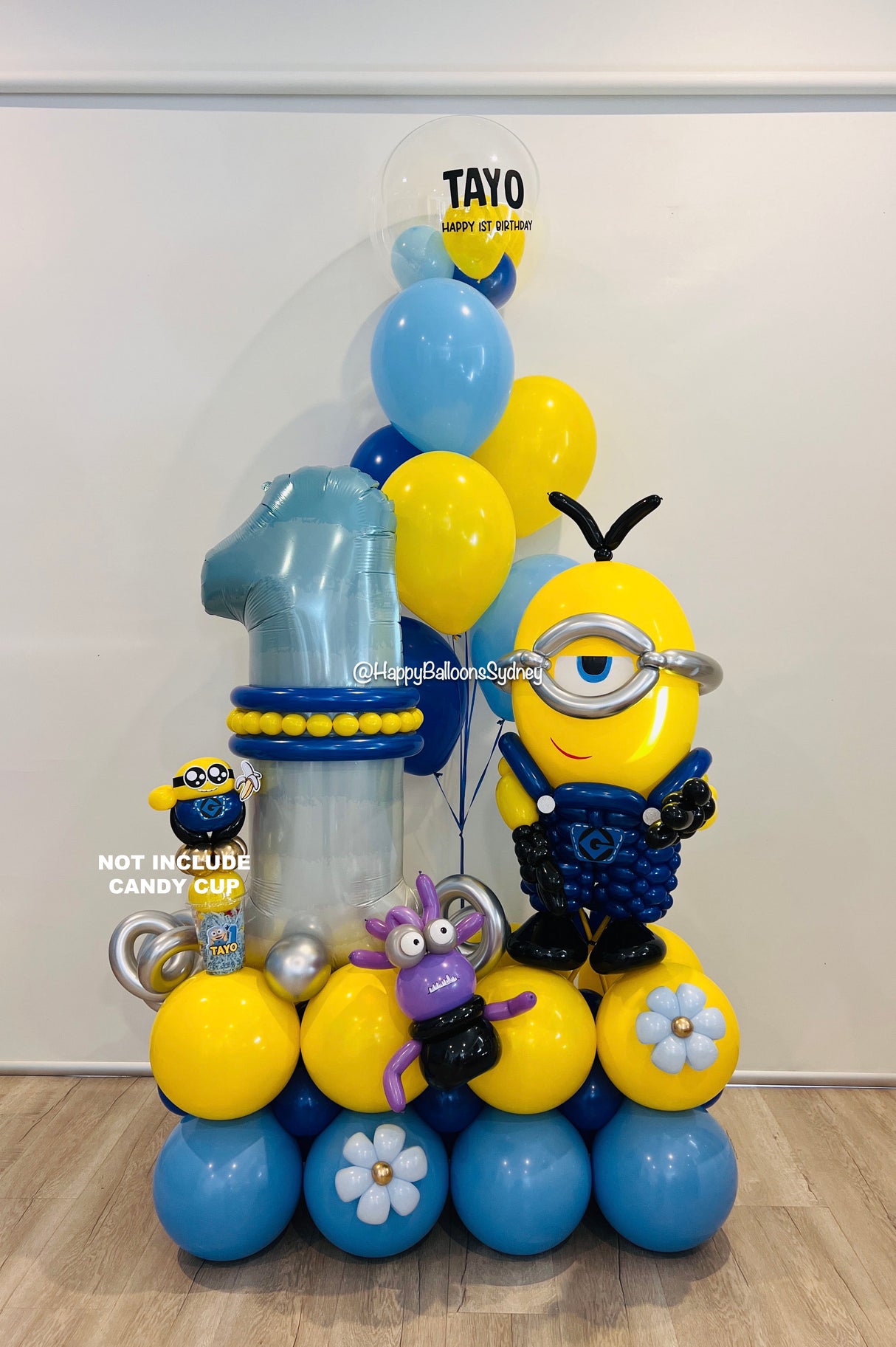 SKU-301010 Minion Number Balloon Set + Helium Balloons