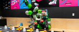 Minecraft themed number balloon set with TNT and character balloons - wide view
