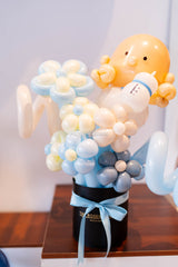 SKU-204002 Balloon baby and flowers gift bucket