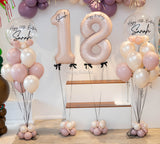 SKU-101026 2 Printed Numbers + 2 Printed Bubble Helium Balloon Display Set – helium balloon arrangement