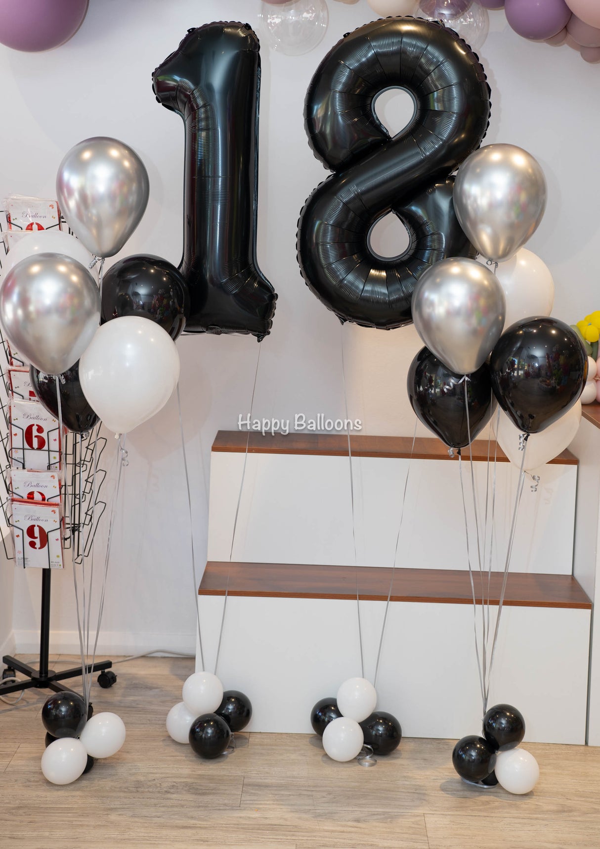 SKU-101023 Helium Balloons + Number Combo