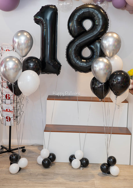 SKU-101023 Helium Balloons + Number Combo