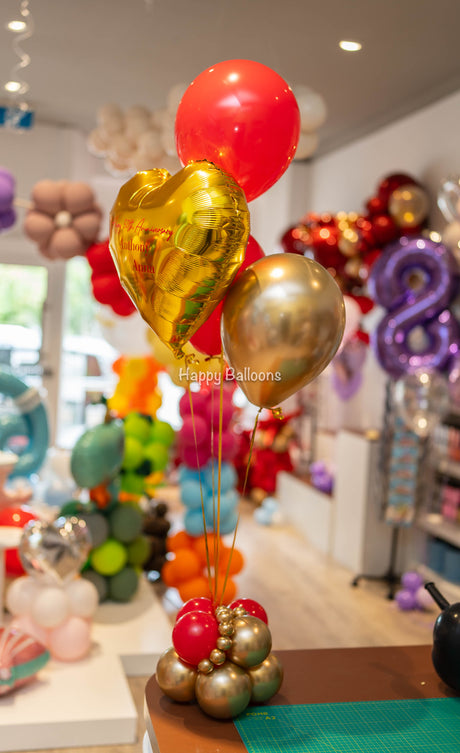 SKU-101019 Bunch of 3 Helium Balloons + Foil Set