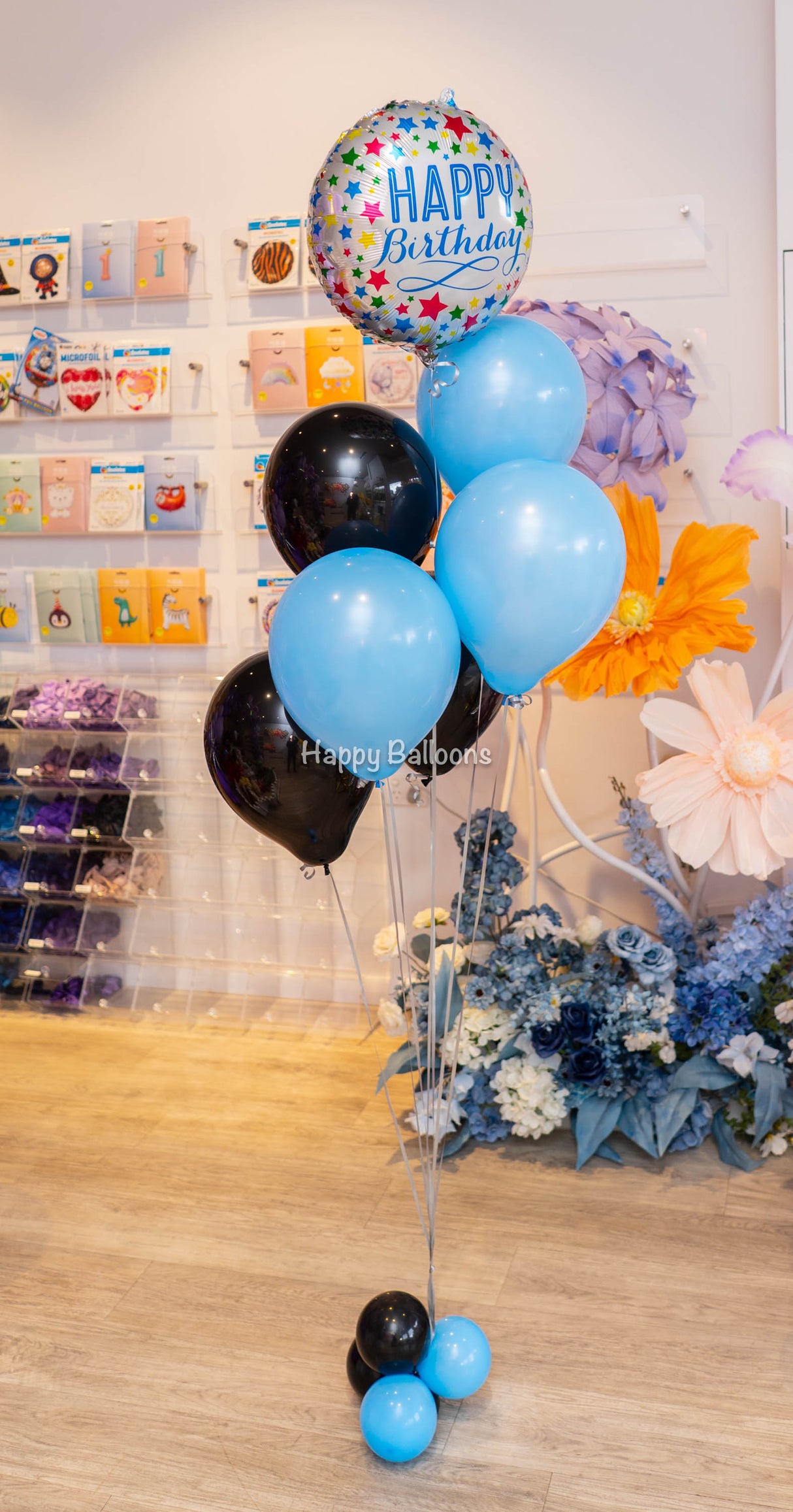 SKU-101042 Bunch of 6 Helium Balloons + Foil Balloon Bouquet