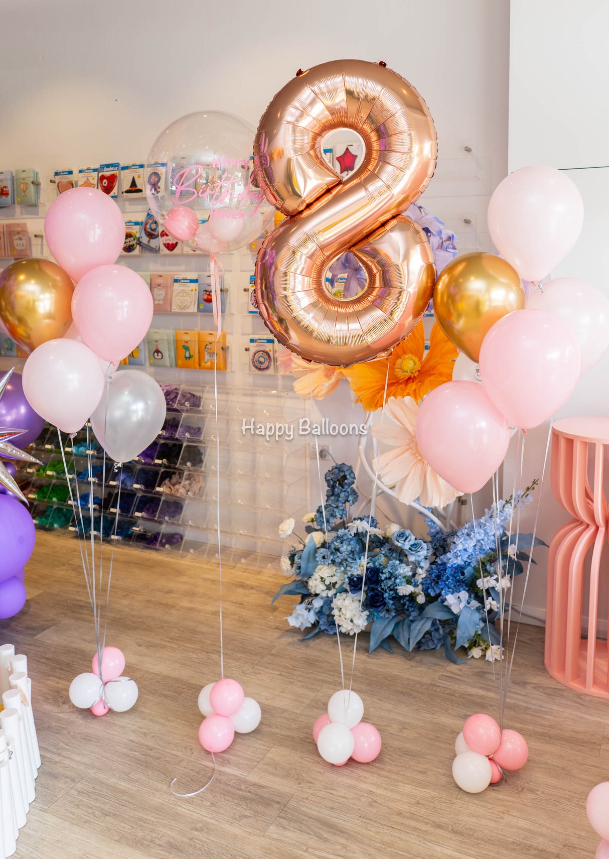 SKU-101021 Helium Balloons + Number Combo