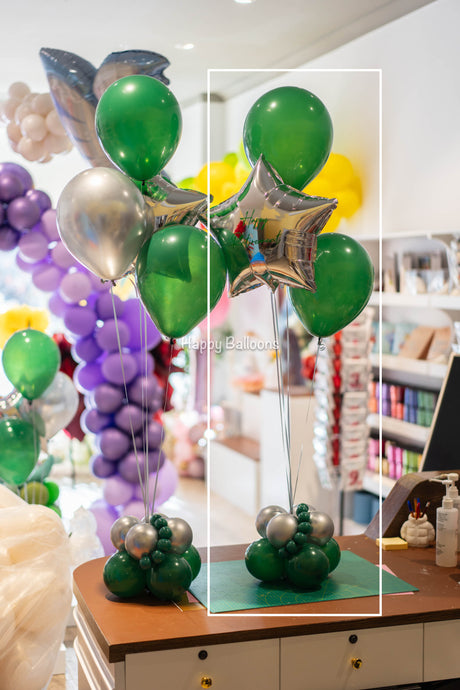SKU-101019 Bunch of 3 Helium Balloons + Foil Set