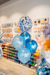 SKU-101007 4 Latex + 1 Handmade Confetti Helium Balloon