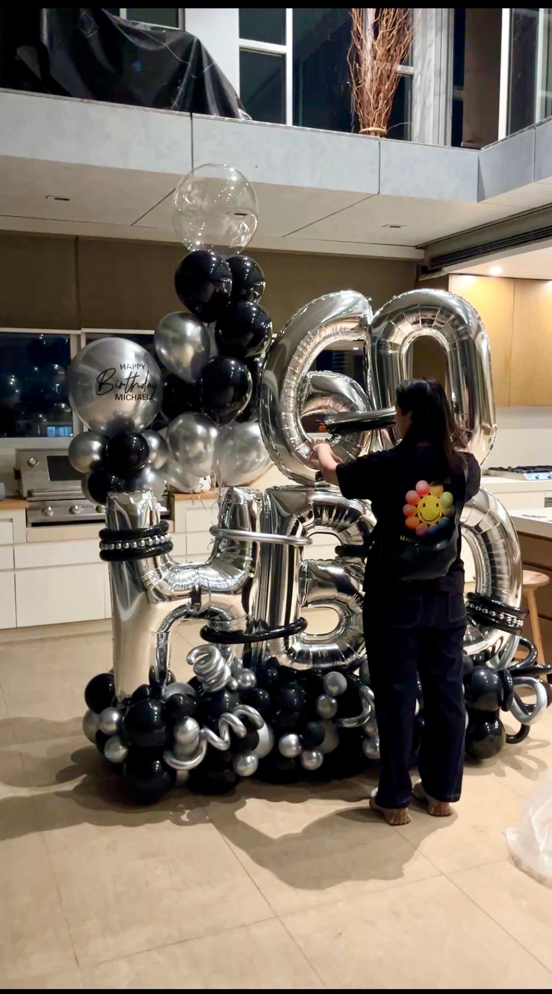 SKU-301001 Number Balloon + Helium Balloons Party Express Set