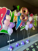 SKU-101021 12 Latex + 1 Number + Printed Bubble Helium Balloon Set