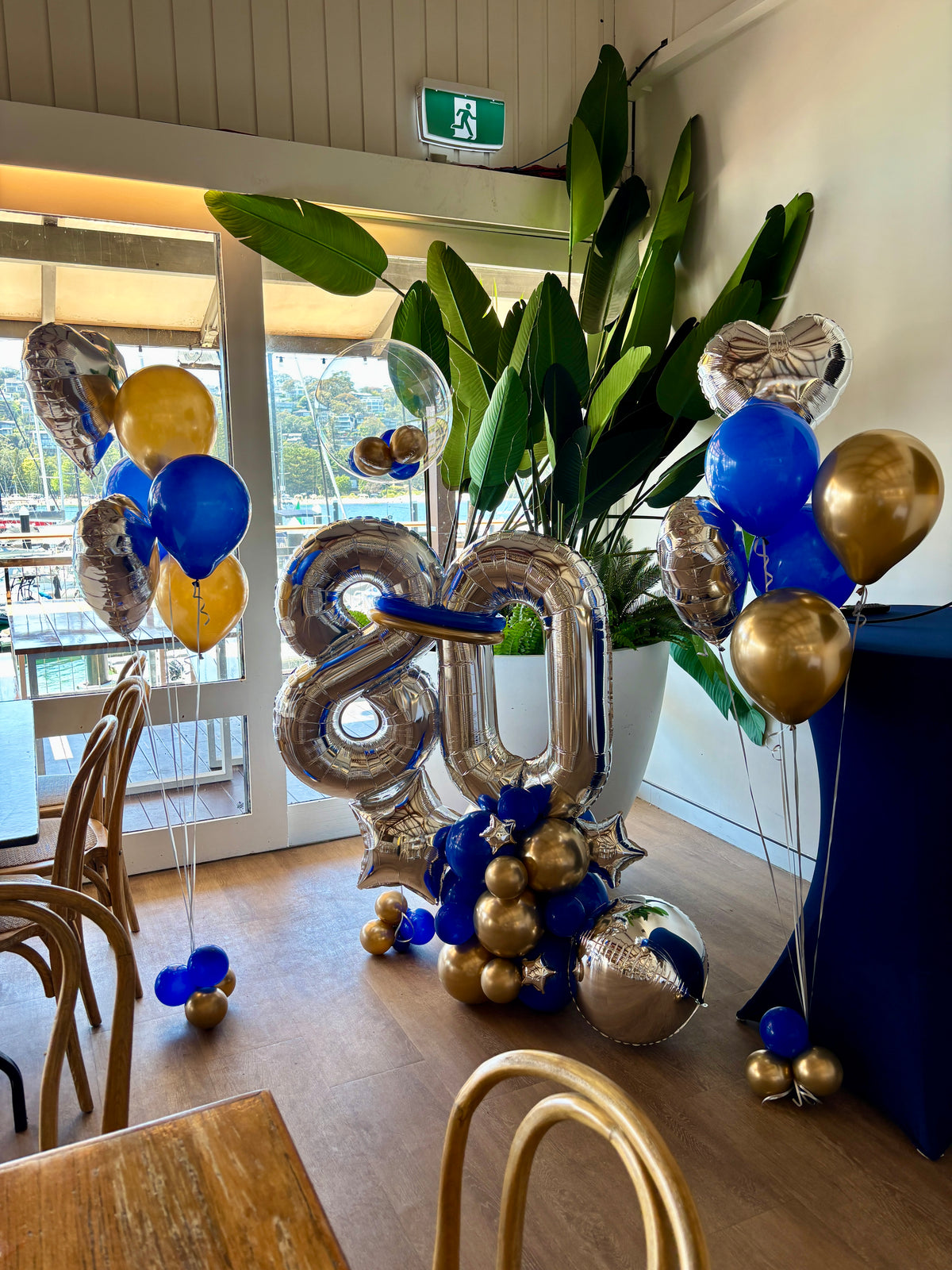 SKU-301000 Two Number + Bubble Helium Balloon Party Set