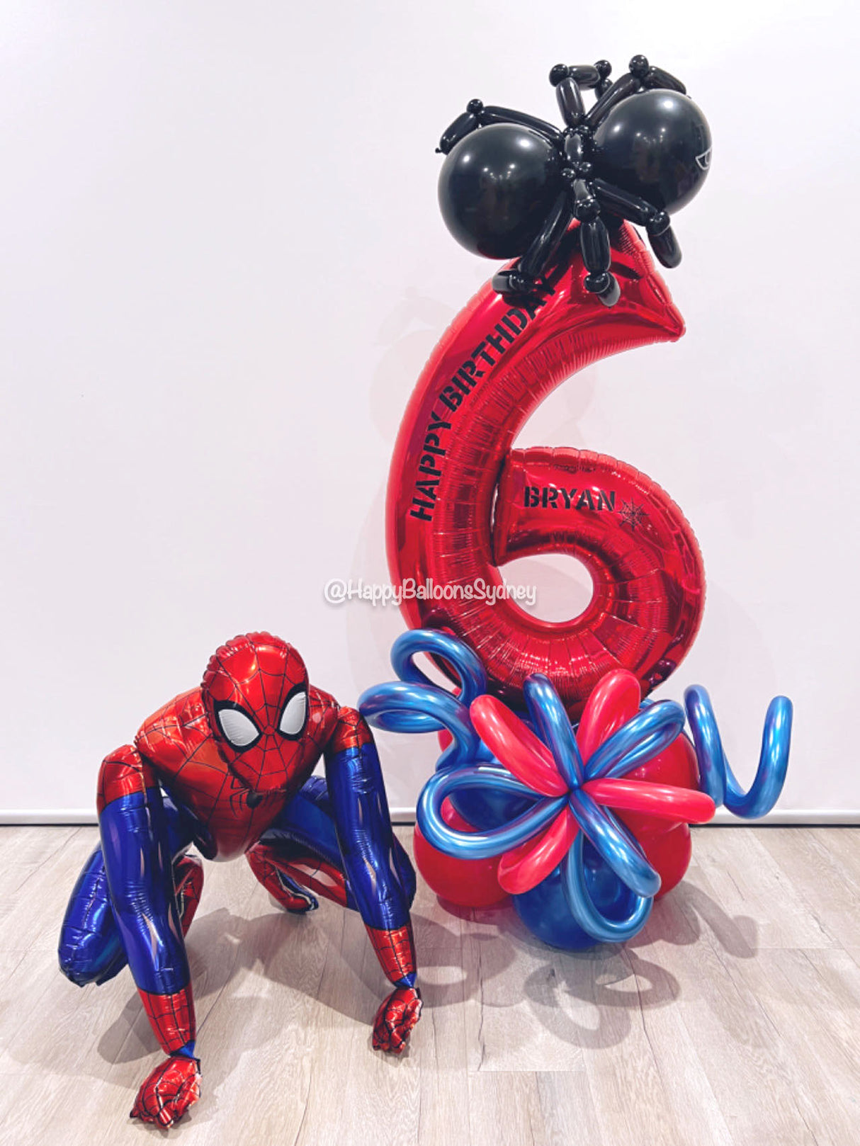 SKU-301026 Spiderman Number Balloon Set